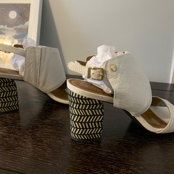 Ateliers white leather block sandals - Picture 4 of 7